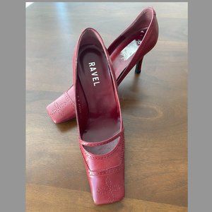 Ravel, burgundy/dark red, all leather, size 38